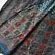 deep indigo blue madder red ajrakh modal silk saree hand block printed checkerboard chowk geometric jaal bundi medley polka dot pallu traditional ethnic wear sustainable luxury natural dyed with tassels