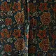 indigo ajrakh silk square scarf red floral pattern hand block printed natural dyed scarf tassels
