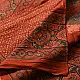 Online  Ajrakh Block Printed Mul Cotton Red Saree