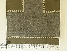 Grishma . ग्रीष्‍म | Handwoven Cotton - Ajrakh Block Dupatta - Grey