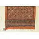 Handwoven Cotton - Ajrakh Block Printed Dupatta - Walnut Brown