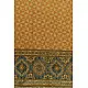 Ajrakh Block Printed Handloom Cotton Dupatta - Yellow