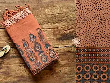 Grishma . ग्रीष्‍म | Handloom Cotton With Natural Dyed Ajrakh Block Printed Dupatta 