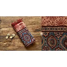 Grishma . ग्रीष्‍म | Handwoven Cotton - Ajrakh Block Printed Dupatta