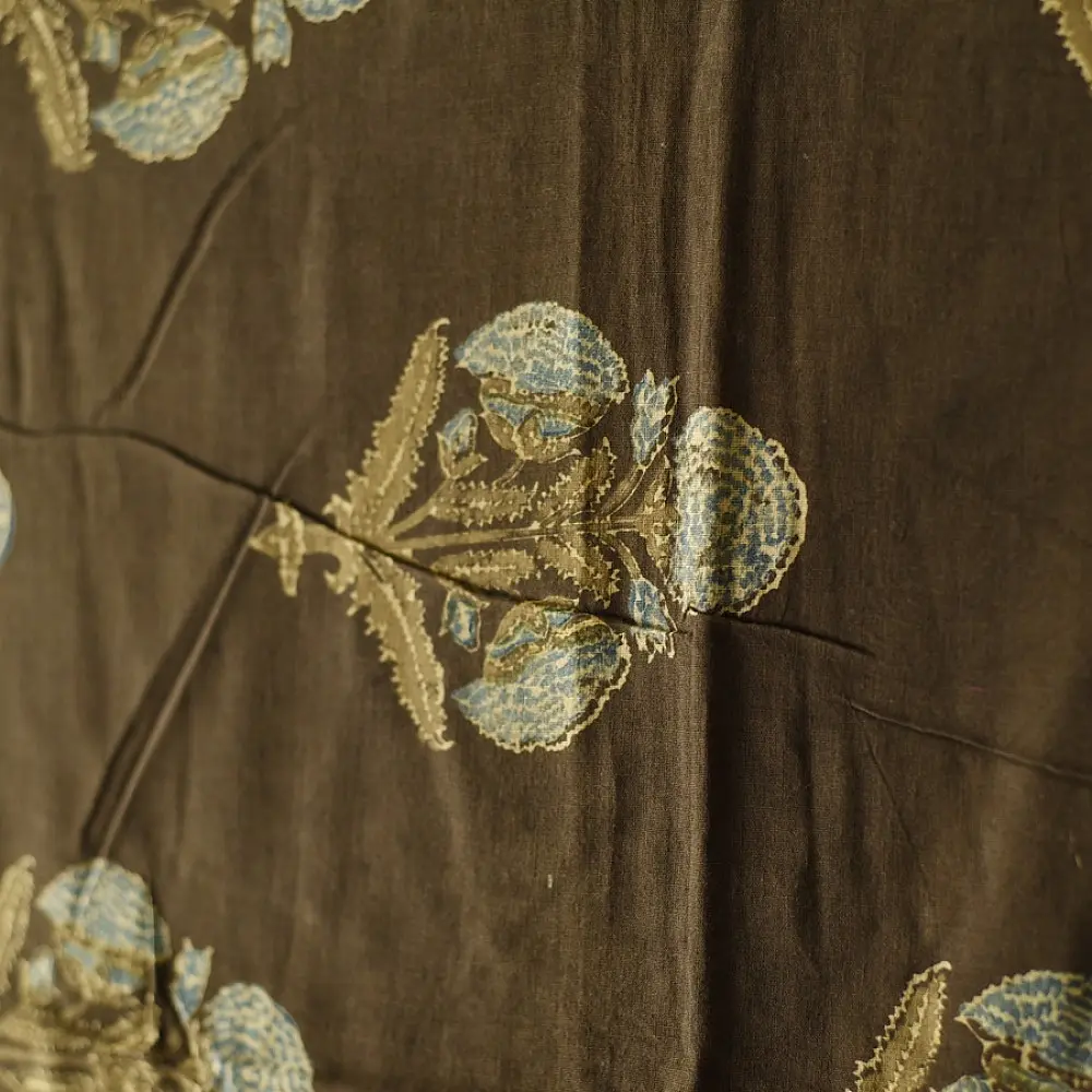 Dual-toned Ajrakh dupatta with natural dye finish