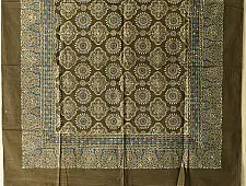 Neelanjana . नीलांजना ~ Square Ajrakh Cotton Scarf - A