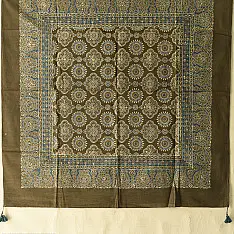 Neelanjana . नीलांजना ~ Square Ajrakh Cotton Scarf - A