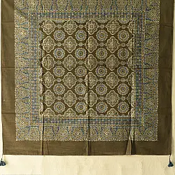 Neelanjana . नीलांजना ~ Square Ajrakh Cotton Scarf - A