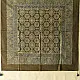 olive green ajrakh cotton square scarf indigo blue cream floral mandala block print hand block printed natural dyed scarf tassels
