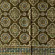 olive green ajrakh cotton square scarf indigo blue cream floral mandala block print hand block printed natural dyed scarf tassels