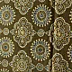 olive green ajrakh cotton square scarf indigo blue cream floral mandala block print hand block printed natural dyed scarf tassels