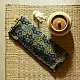 teal blue mustard gold ajrakh saree hand block printed floral medallion jaal traditional geometric borders ethnic wear sustainable fashion natural dyed with tassels