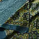 teal blue mustard gold ajrakh saree hand block printed floral medallion jaal traditional geometric borders ethnic wear sustainable fashion natural dyed with tassels