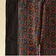 ajrakh silk square scarf orange medallion pattern indigo accents hand block printed natural dyed scarf