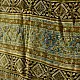chocolate brown indigo teal ajrakh modal silk dupatta hand block printed floral vine jaal body ornate geometric lozenge pallu traditional mihrab arched detail wedding festive wear sustainable luxury natural dyed with tassels Fish Motif