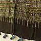 chocolate brown indigo teal ajrakh modal silk dupatta hand block printed floral vine jaal body ornate geometric lozenge pallu traditional mihrab arched detail wedding festive wear sustainable luxury natural dyed with tassels Fish Motif