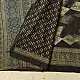 Online Ajrakh Block Print - Mul Mul Cotton Dark Brown Saree