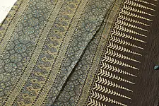 Charu . चारु | Ajrakh Block Print - Mul Mul Cotton Dark Brown Saree