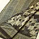 Online Ajrakh Block Print - Mul Mul Cotton Dark Brown Saree