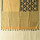 mulberry silk ajrakh dupatta mustard yellow cream indigo blue patchwork geometric floral jaal block print triangular block pattern hand block printed natural dyed silk dupatta