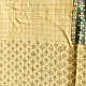 mulberry silk ajrakh dupatta mustard yellow cream indigo blue patchwork geometric floral jaal block print triangular block pattern hand block printed natural dyed silk dupatta