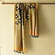 mulberry silk ajrakh dupatta mustard yellow cream indigo blue patchwork geometric floral jaal block print triangular block pattern hand block printed natural dyed silk dupatta