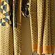 mulberry silk ajrakh dupatta mustard yellow cream indigo blue patchwork geometric floral jaal block print triangular block pattern hand block printed natural dyed silk dupatta