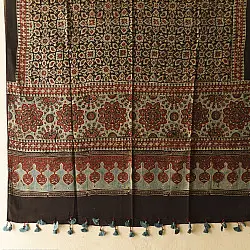 Sakhi . सखी ⁂ Ajrakh Block Printed Pure Cotton Dupatta (17)