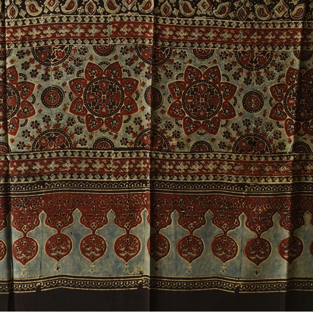 Shop Ajrakh Block Printed Pure Cotton Dupatta