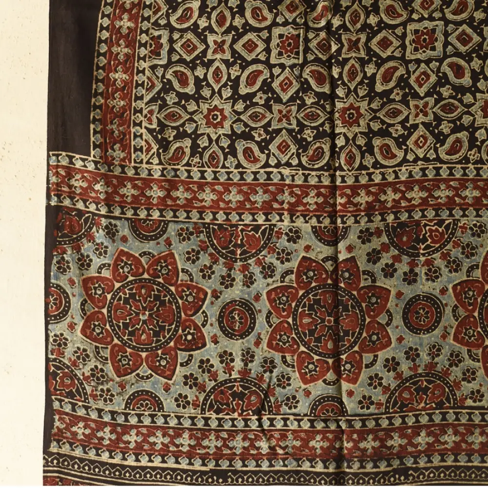 Shop Ajrakh Block Printed Pure Cotton Dupatta