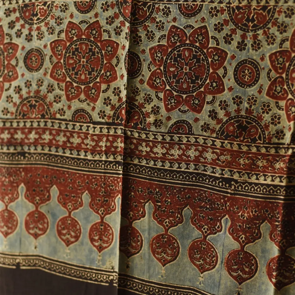 Shop Ajrakh Block Printed Pure Cotton Dupatta