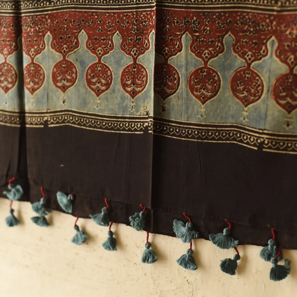 Shop Ajrakh Block Printed Pure Cotton Dupatta