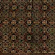 earthy ajrakh silk square scarf floral repetitive block print hand block printed natural dyed scarf