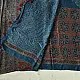 deep indigo blue madder red ajrakh modal silk saree hand block printed octagonal star jaal ornate floral mandala pallu traditional ethnic wear sustainable luxury natural dyed with tassels