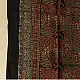 red indigo black ajrakh silk square scarf intricate geometric pattern hand block printed natural dyed scarf tassels