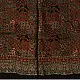 red indigo black ajrakh silk square scarf intricate geometric pattern hand block printed natural dyed scarf tassels