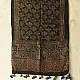 chocolate brown indigo blue ajrakh modal silk dupatta hand block printed jhar floral sprig jaal body ornate circular medallion pallu traditional mihrab arched detail wedding festive wear sustainable luxury natural dyed with tassels