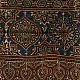 chocolate brown indigo blue ajrakh modal silk dupatta hand block printed jhar floral sprig jaal body ornate circular medallion pallu traditional mihrab arched detail wedding festive wear sustainable luxury natural dyed with tassels