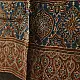 chocolate brown indigo blue ajrakh modal silk dupatta hand block printed jhar floral sprig jaal body ornate circular medallion pallu traditional mihrab arched detail wedding festive wear sustainable luxury natural dyed with tassels