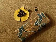 Charu . चारु | Ajrakh Mul Soft Cotton Saree - Tree Motif