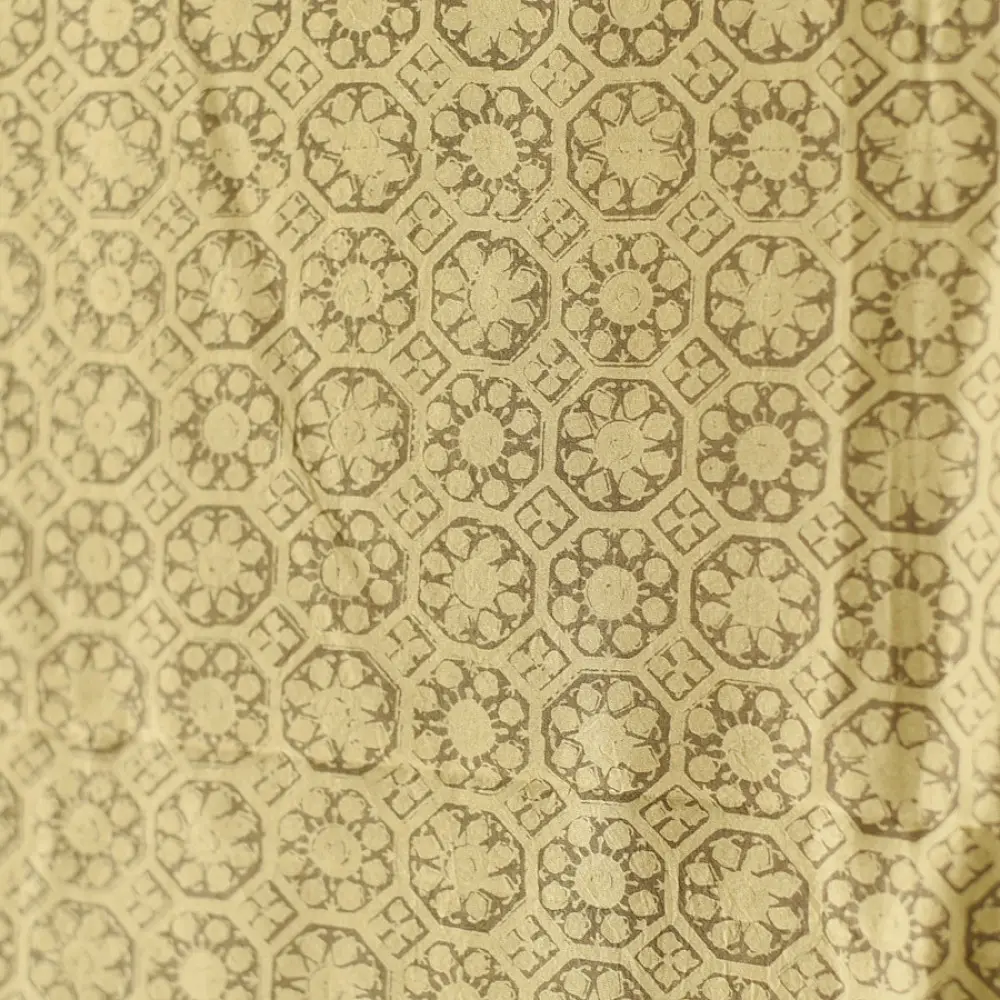 mulberry silk ajrakh dupatta beige gold olive brown interlocking geometric floral jaal block print wide border hand block printed natural dyed silk dupatta