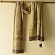 mulberry silk ajrakh dupatta beige gold olive brown interlocking geometric floral jaal block print wide border hand block printed natural dyed silk dupatta