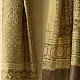 mulberry silk ajrakh dupatta beige gold olive brown interlocking geometric floral jaal block print wide border hand block printed natural dyed silk dupatta