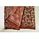 shop Ajrakh Ajrakh Mulberry Silk SareeAjrakh Mulberry Silk Saree - Flower Block Prints
