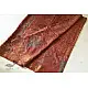 shop Ajrakh Tussar Silk Saree with Natural Dyed - Zari Border