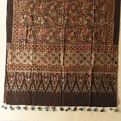Sakhi . सखी ⁂ Ajrakh Block Printed Pure Cotton Dupatta (23)