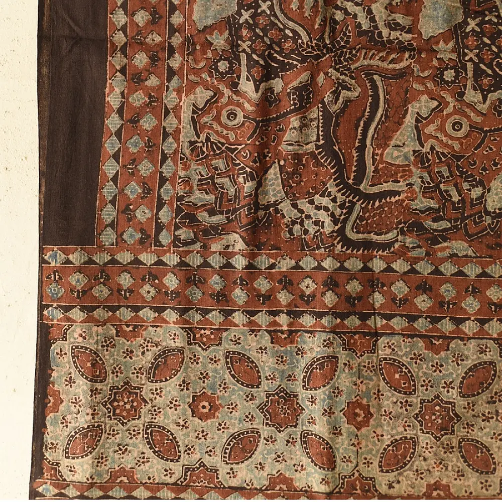 Shop Ajrakh Block Printed Pure Cotton Dupatta