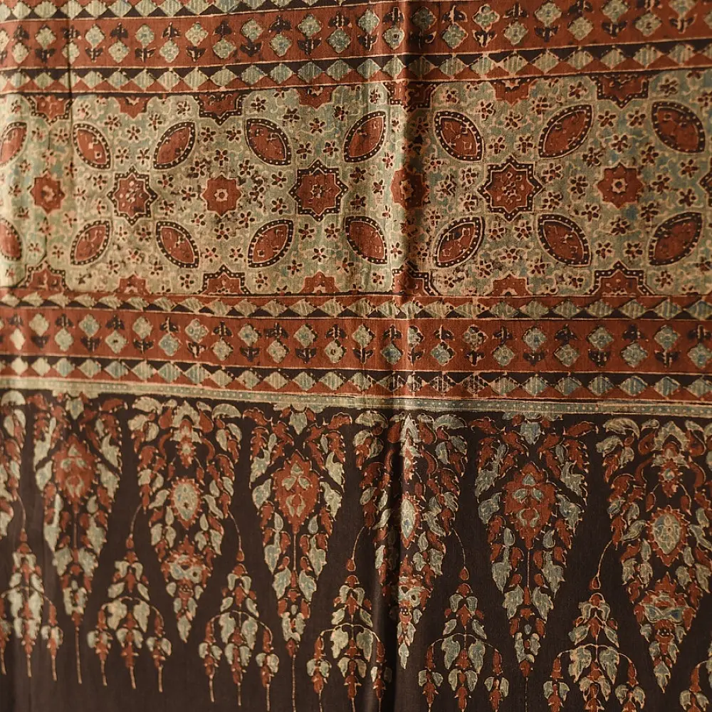 Shop Ajrakh Block Printed Pure Cotton Dupatta
