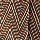 brown blue ajrakh silk square scarf zigzag chevron stripe pattern hand block printed natural dyed scarf