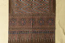 Amoha . अमोहा | Hand Block Printed - Ajrakh Cotton brown Stole